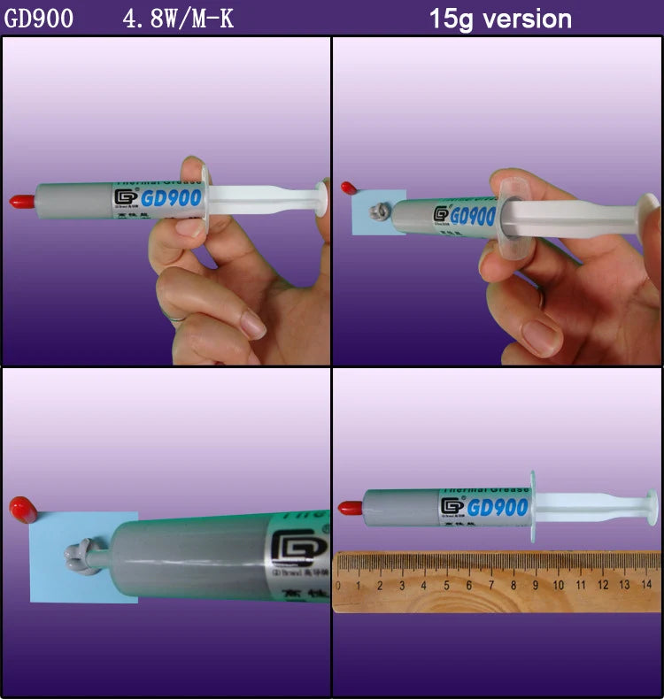 GD900 Thermal Grease Paste Conductive 1g 7g 15g 30G Silicone Plaster Heat Sink Compound High Performance Cooler for CPU GPU
