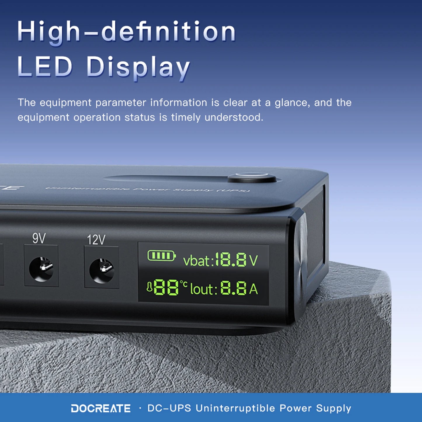 UPS Backup Battery Power Supply Supports 5V/9V/12V Mini DC UPS Uninterruptible Power Supply for Router Modem Security Camera