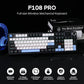 EPOMAKER X AULA F108 PRO Full Size 100% ANSI Layout Hot Swap Wired/2.4GHz/Bluetooth Wireless Mechanical Keyboard RGB Backlight