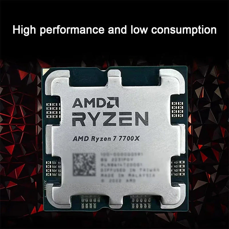 AMD Ryzen 7 7700 R7 7700 CPU 8-Core 16-Thread 5.3GHz Unlocked Desktop Processor Socket AM5 Gaming CPU Without Package Loose Pie