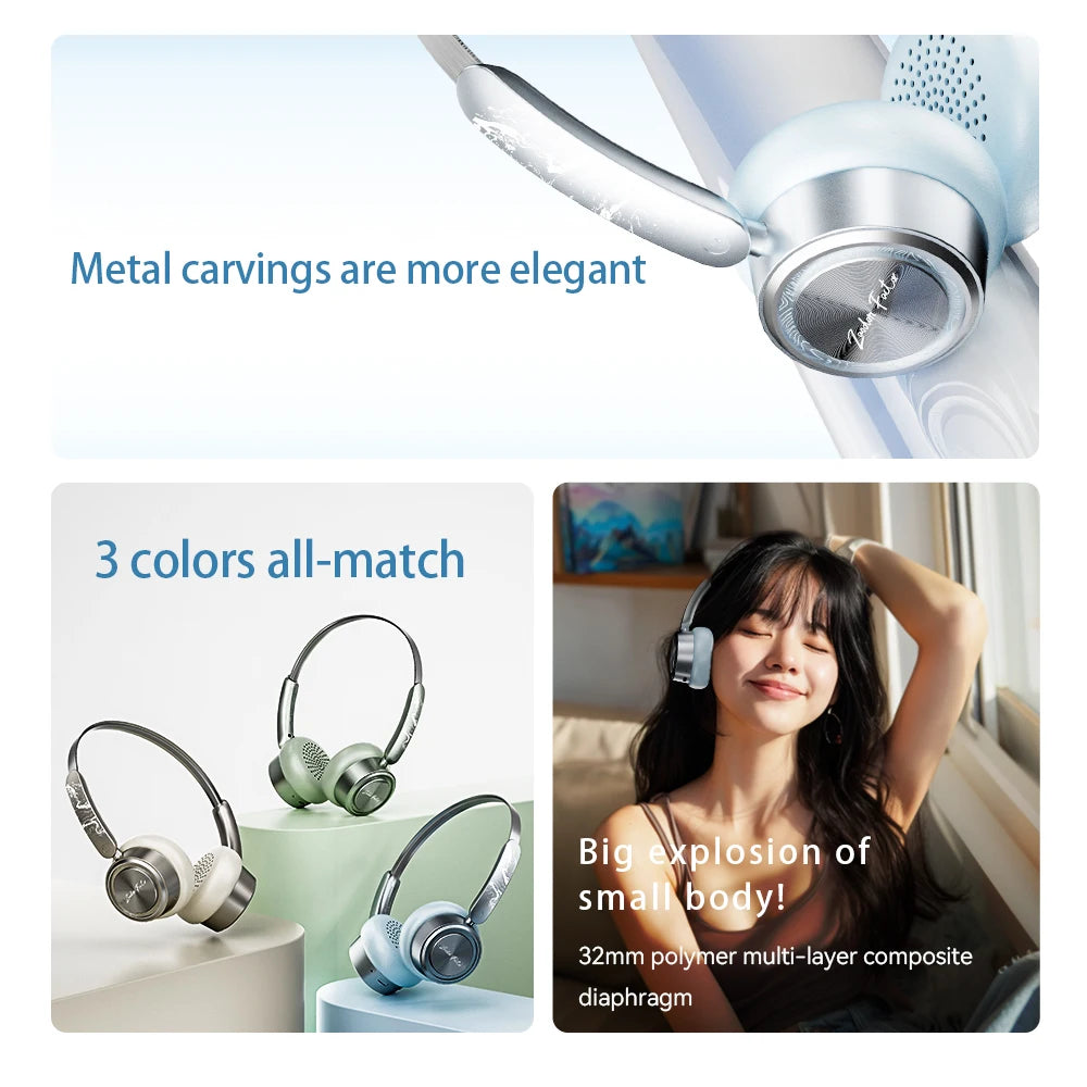 HaaYot Mini Wireless Headphone,60H Playtime ENC Noise Cancelling,35ms Low Latency Bluetooth 6.0,Ultra Light for Gaming/Travel