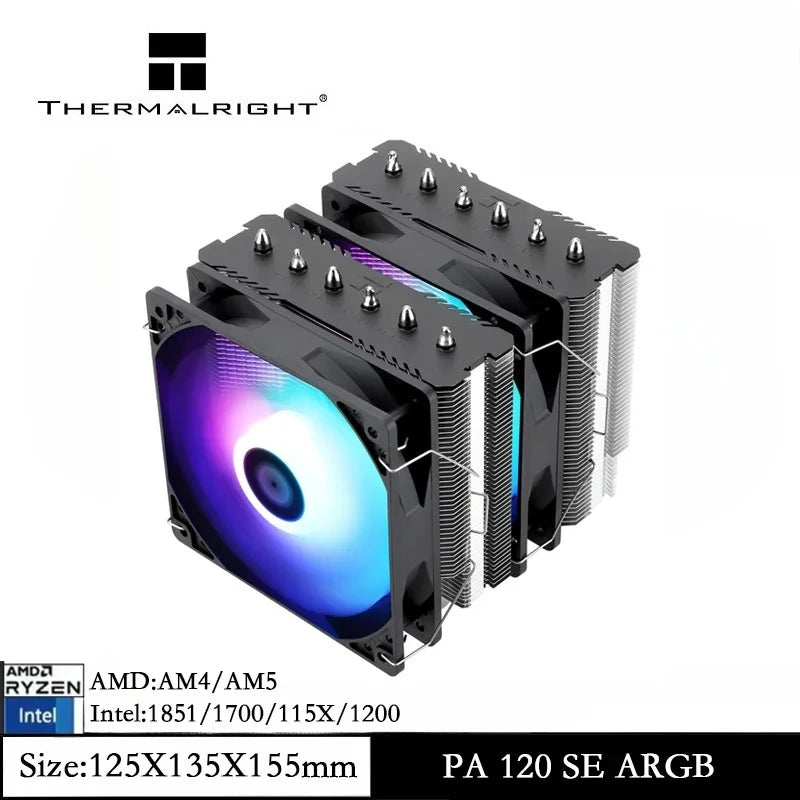 Thermalright Peerless Assassin 120 SE 6 Heat Pipes AGHP 120mm CPU Cooler Twin Towers Fan pa120se for AM4 AM5 Intel1700/115X/1851