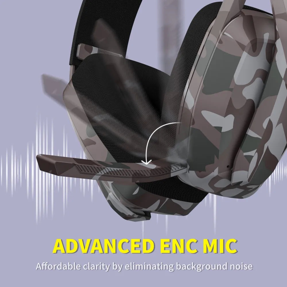 BINNUNE BW06 2.4GHz Wireless Gaming Headset with Mic for PS5 PS4 PC Mac Playstation Bluetooth Gaming Headset with Microphone