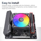 SNOWMAN MC45-4 ITX CPU Cooler Air 4 heat pipes cooling PC heat sink ARGB Fans PWM Intel LGA1851 1700 1200 1151 X99 2011 AM5 AM4