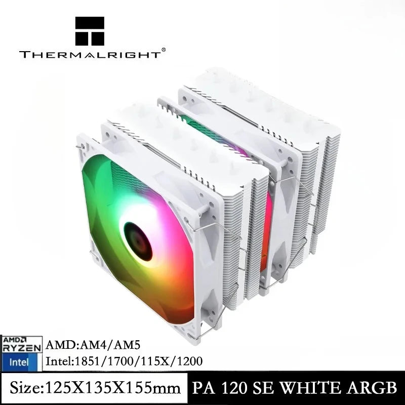 Thermalright Peerless Assassin 120 SE 6 Heat Pipes AGHP 120mm CPU Cooler Twin Towers Fan pa120se for AM4 AM5 Intel1700/115X/1851