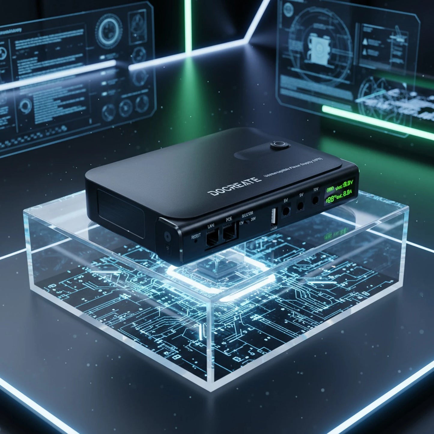 UPS Backup Battery Power Supply Supports 5V/9V/12V Mini DC UPS Uninterruptible Power Supply for Router Modem Security Camera