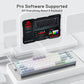Redragon K631 Gery 65% Wired RGB Gaming Keyboard, 68 Keys Hot-Swappable Compact Mechanical Keyboard