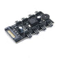 PC 8/10 Channels Fan Hub Knob Cooling Fan Speed Controller for CPU Case HDD VGA PWM Fan 12V Fan Control - Power by SATA,Molex