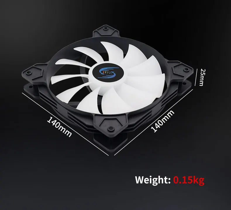 140mm pc fan 14 cm PC Case Fan Quiet 140mm RGB Fan 4pin Computer Cooling Fans Silent 12CM CPU Cooler Fan