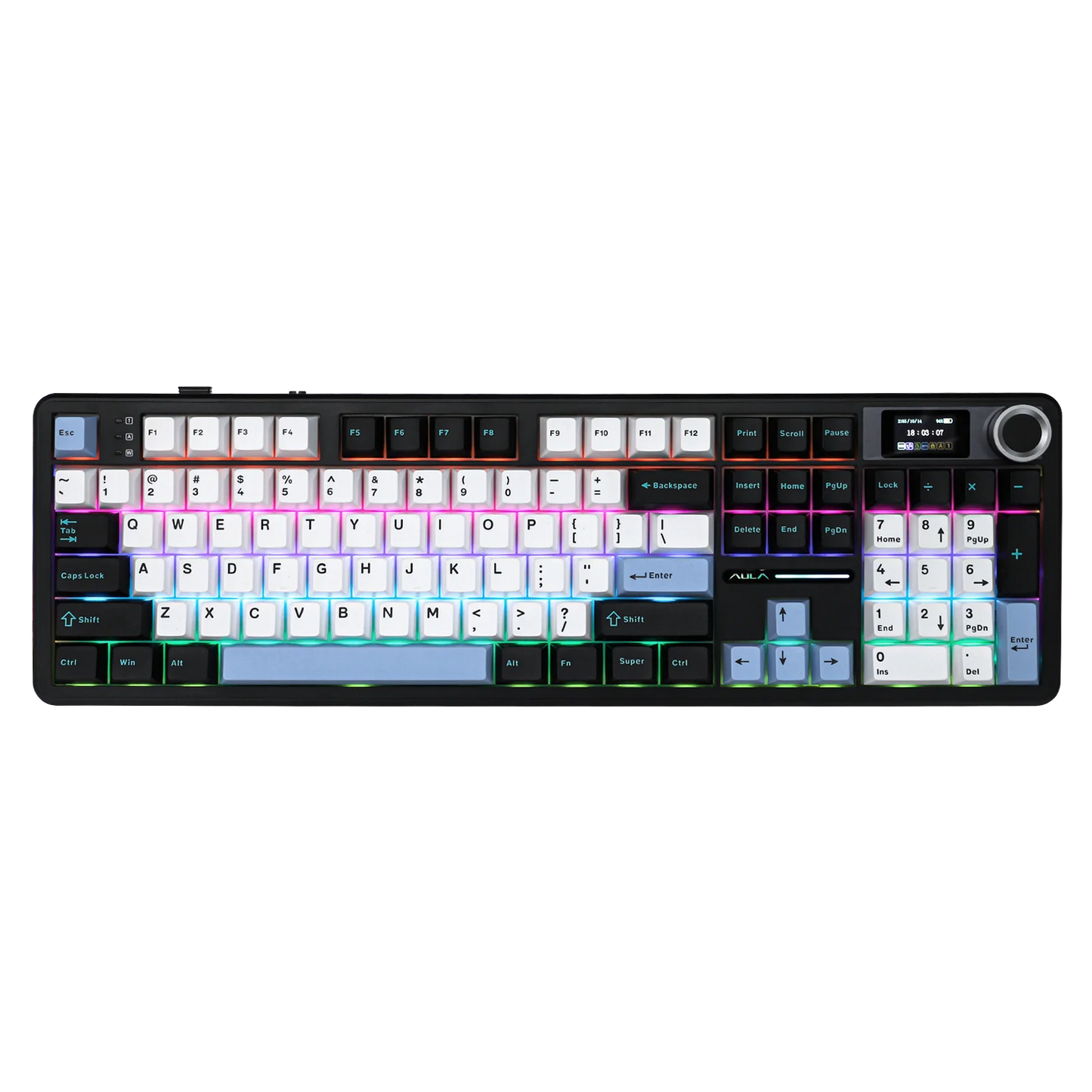 EPOMAKER X AULA F108 PRO Full Size 100% ANSI Layout Hot Swap Wired/2.4GHz/Bluetooth Wireless Mechanical Keyboard RGB Backlight