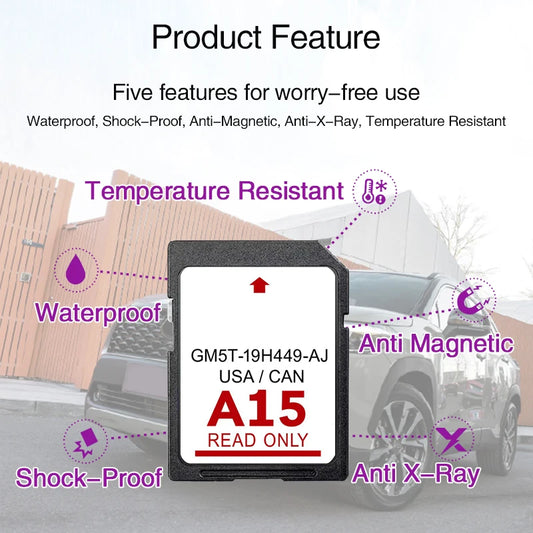 Navigation SD Card Sync Compatible with for Ford Lincoln A15-Roads Cover USA Canada Mexico