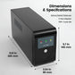 Backup UPS Power Supply 600VA 360W Battery Backup Power Surge Protector Sine Wave with 3 Outlets  for Home and Office