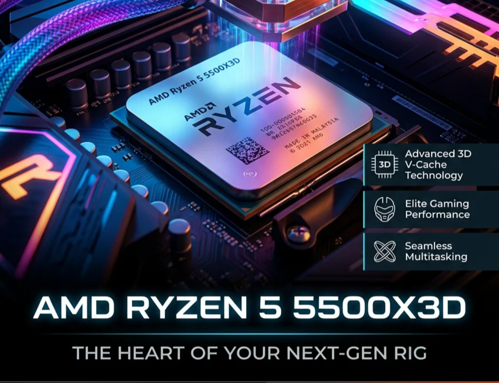 New AMD Ryzen 5 5500X3D R5 5500X3D CPU Processor 7NM L3=96M Socket AM4