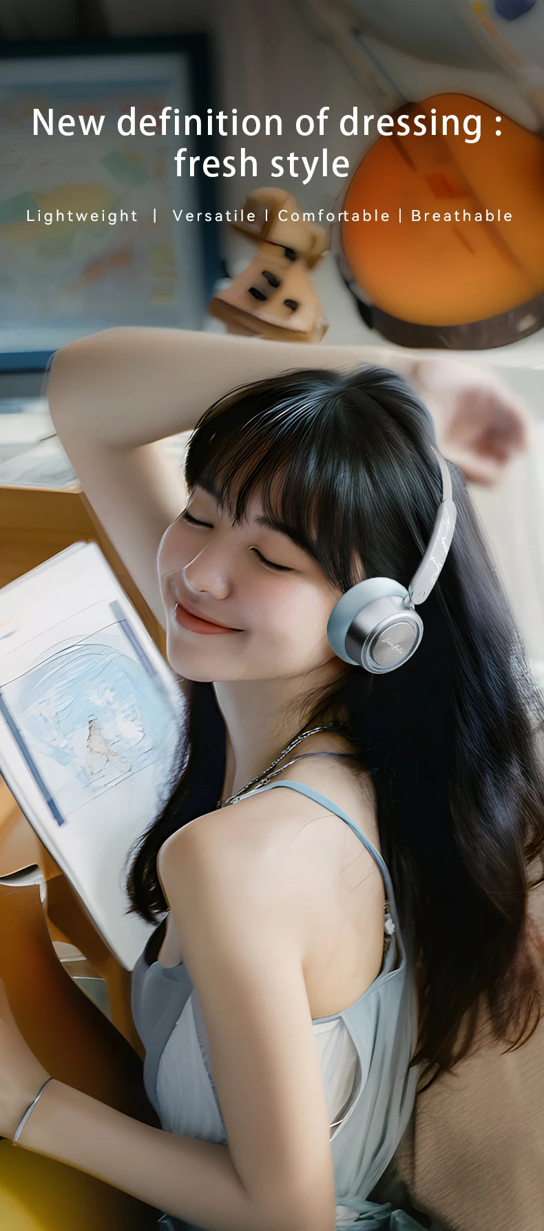 HaaYot Mini Wireless Headphone,60H Playtime ENC Noise Cancelling,35ms Low Latency Bluetooth 6.0,Ultra Light for Gaming/Travel