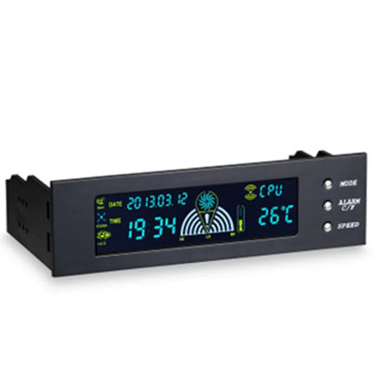 5.25 Inch 12V PC Computer Fan Controller 3 Fan Speed Controller Temperature Sensor LCD Digital Display Front Panel For PC