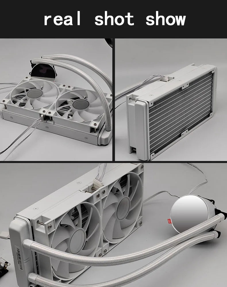Manmu 240mm Liquid CPU Cooler 4pin PWM Fan 120mm RGB / AC Intergrated Water Cooling AM5 AM4 Intel 115x/1200/1700/2011/2066