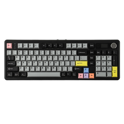 EPOMAKER TH99 PRO 96% ANSI US Layout Gasket-Mounted Wired/BT/2.4Ghz Wireless Mechanical Gaming Keyboard with Screen & Knob